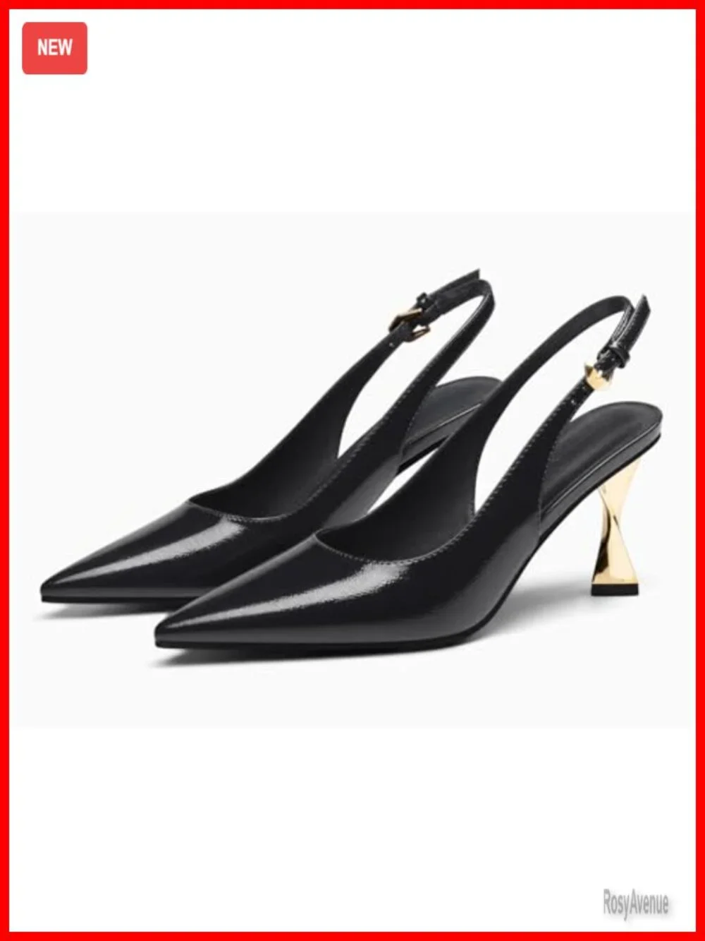 Women's Kitten Heels Slingback Pointed Toe Pumps Dress Shoes